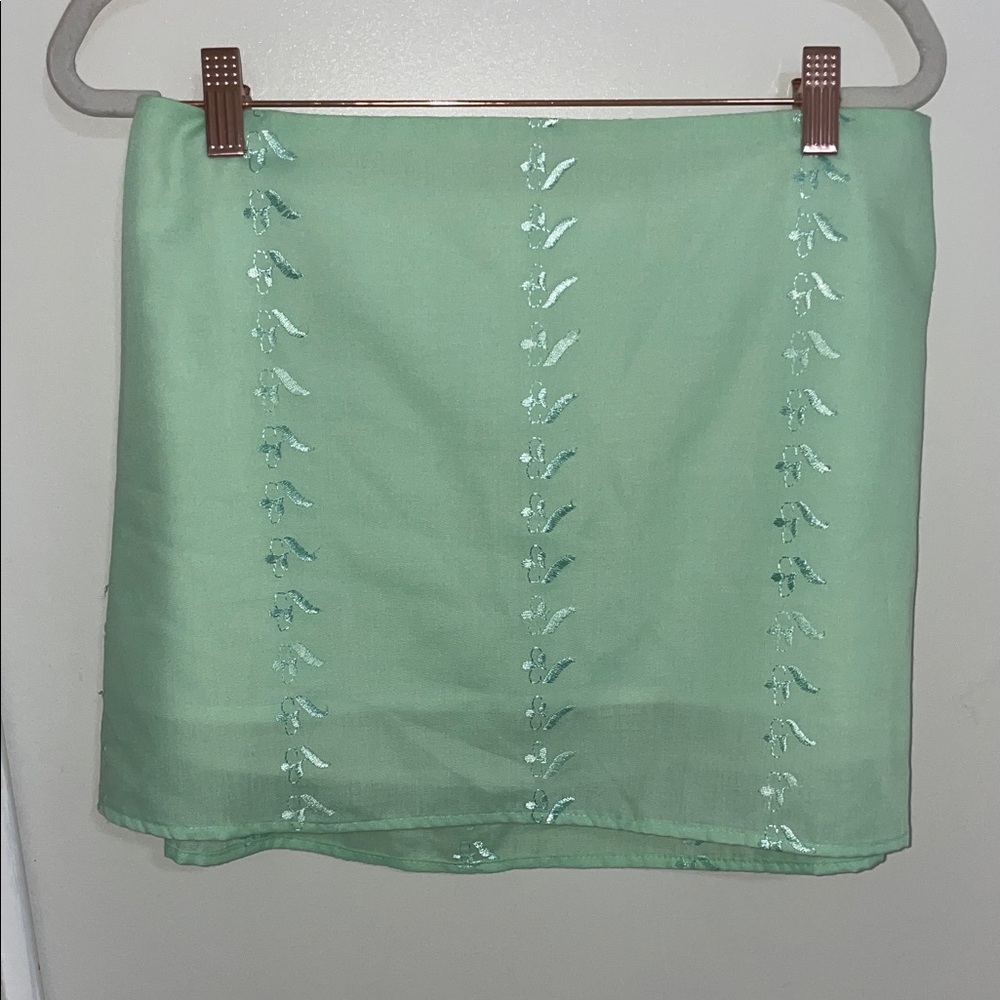 NWOT Enduring Kairos Mint Green Embroidered Women's Franca Skirt | M